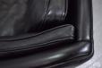 1975 design black leather 2 seat sofa model 75 by Gunnar Grandt