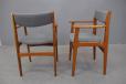 Carver dining chair with unique laminated frame and new upholstery - Anderstrup Mobelfabrik