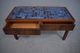 Vintage 2 drawer hall chest in rosewood wirth blue tiled top - view 5