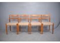 Teak framed dining chairs designed by Nils Jonsson for Troeds