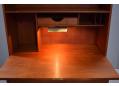 Lovely vintage secretair unit with light and locking desk area