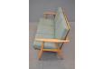 Hans Wegner design 3 seater light oak cigar sofa for sale