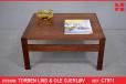 Vintage rosewood square top coffee table | Moduline - view 1