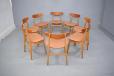 Hans Wegner design vintage oak and teak dining chairs model CH30