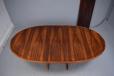 John Mortensen design oval extending dining table in vintage rosewood - view 5