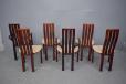 Set of 6 high back rosewood finish dining chairs | Skovby - view 10