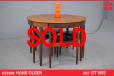 Vintage teak circular 'Dinette' dining table | HANS OLSEN - view 1