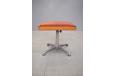 Vintage teak and leather stool with adjustable base - view 3