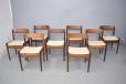 Set of 8 rosewood frame dining chairs by Grete Jalk