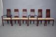 Set of 6 high back rosewood finish dining chairs | Skovby - view 3