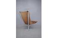 Vintage high back FALCON chair in Tan leather | Sigurd Ressell - view 9