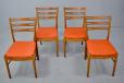 Set of 4 teak frame dining chairs produced by Farstrup - view 2