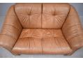 2 seat small frame sofa by Skalma, Denmark, in brown leather