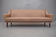 Danish design 3 seater sprung sofa in original pink upholstery for sale
