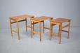 1954 teak and oak nesting tables model AT40 by Hans Wegner
