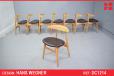Set of 8 RARE model CH33 dining chairs by Hans J Wegner - view 1
