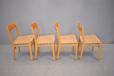 Swedish design dining chairs in beech with papercord seats produced by DUX, Sweden