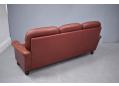 All leather upholstered 1970s 3 seat settee made in Denmark