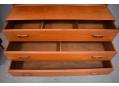The chest off 5 drawers have internal division in the top 2 drawers and increased depth in the bottom 2 drawers.