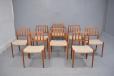 Exclusive set of Niels Moller dining chairs with woven seat  - view 5