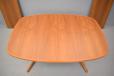 Teak dining table with pedistal leg produced by Skovby - view 8