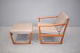 Midcentury teak armchair with footstool from France & Son - view 3