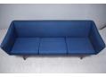 3 seat Mikael Lauersen model 90 sofa in blue fabric with teak legs.