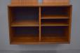Modular wall mounted storage system in teak designed by Poul Cadovius - view 9
