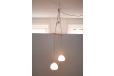 Vintage pendant light with double opeline glass shades  - view 4