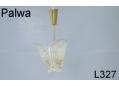 West German ceiling pendant | Pressed crystal shades