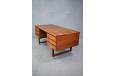 Rosewood writing desk with aluminium hardware produced by Eigil Pedersen