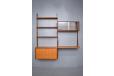 Midcentury design vintage teak modular storage system for sale