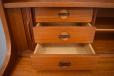 The 3 shallow drawers are very practical for stationary and other smalls