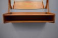 Wall mounted vanity unit with mirror in vintage teak - Svend A Madsen design - view 5
