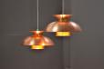 Vintage Danish design copper pendant light - view 2