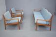 Svend Aage Eriksen vintage teak pair of armchairs and sofa for sale