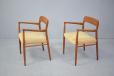 Vintage teak model 56 armchairs by Niels Moller