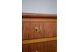 Birch ply chest with vintage teak drawers and individual locks for sale