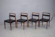 Set of 4 RARE Model OD69 dining chairs designed by Kai Kristiansen in rosewood and leather