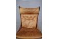 Vintage high back FALCON chair in Tan leather | Sigurd Ressell - view 5