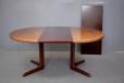 Vintage rosewood pedestal leg dining table produced by Skovby