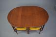 Vintage teak dining suite designed 1952 by Hans Olsen with 4 matching chairs 