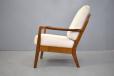 Midcentury beech frame armchair made by Danish Mobelfabrik