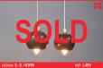 Vintage E. S Horn twin globe pendant light - view 1