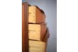 Midcentury Danish design bow fronted chest of drawers in teak for sale