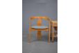Modern beech frame armchair with new upholstered seat - view 2