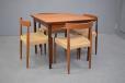 Danish Mobelfabrik production square top dining table with 2 pull out leaves