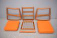 Teak rocking chair with original sprung cushions designed 1951 by Ole Wanscher for sale