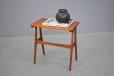 Danish Mobelfabrik small teak side table with angled legs