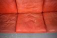 Borge Mogensen design red leather sofa produced by fredericia